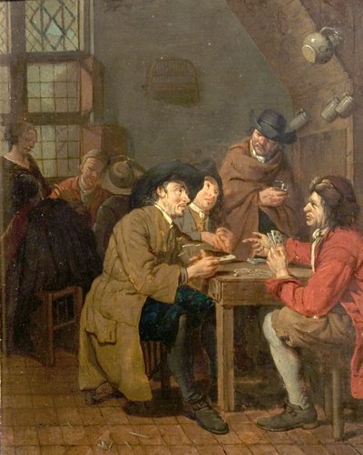 Interior, Card Playing by Peter Jacob Horemans